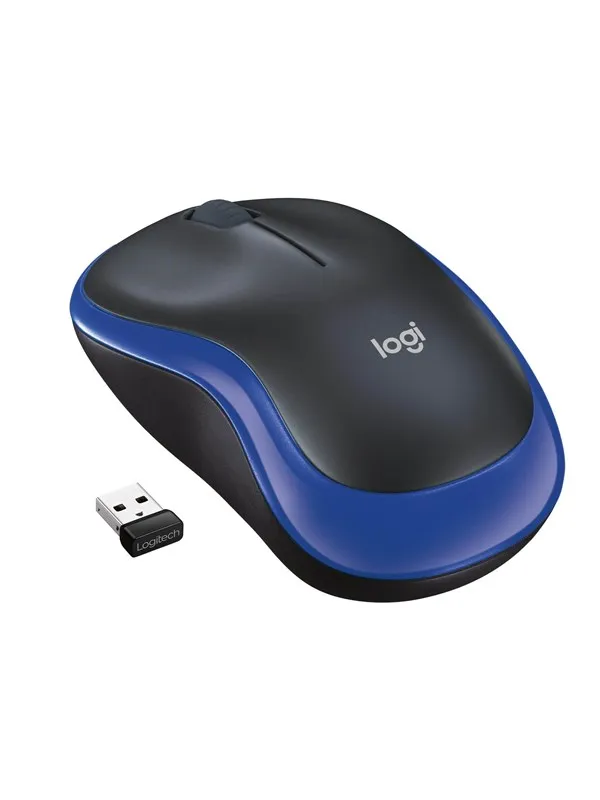 Logitech M185 Wireless - Mus - Optisk - 3 knapper - Blå