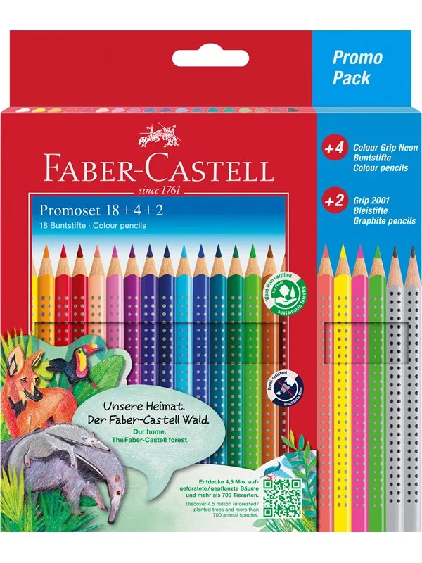 Faber-Castell Promotion set Colour Grip 18+4+2