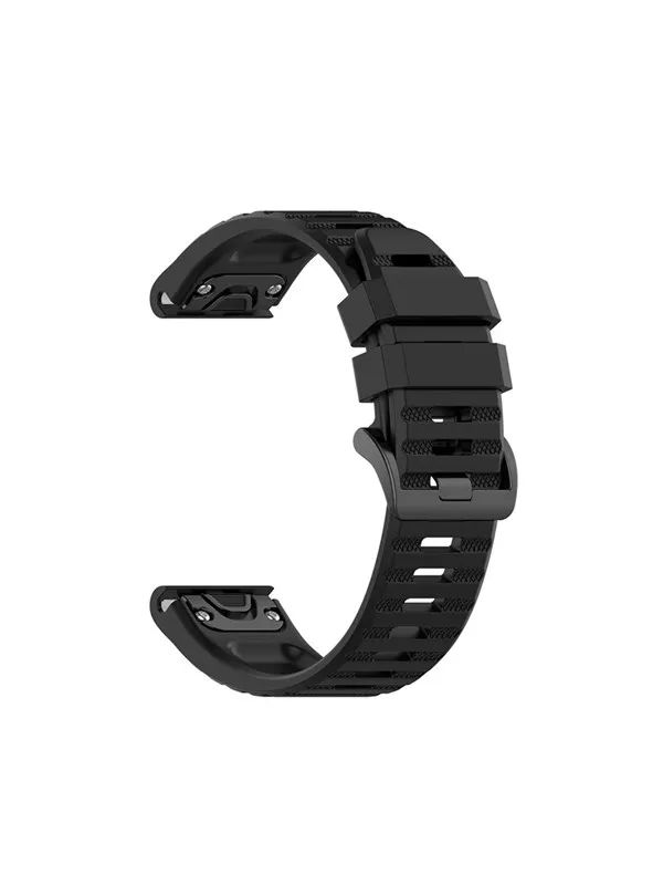 FIXED Silicone Strap for Garmin QuickFit 22 mm Black