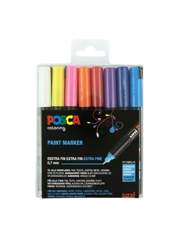 POSCA  marker sæt PC-1MR 16 ass. std. colors