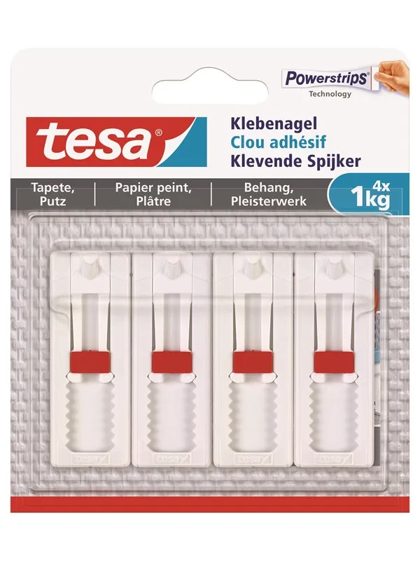 tesa Adhesive Nail Adjustable 1kg Wallpaper