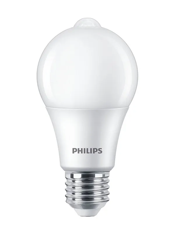 Philips LED-lyspære Standard Sensor 8W/827 (60W) Frosted E27