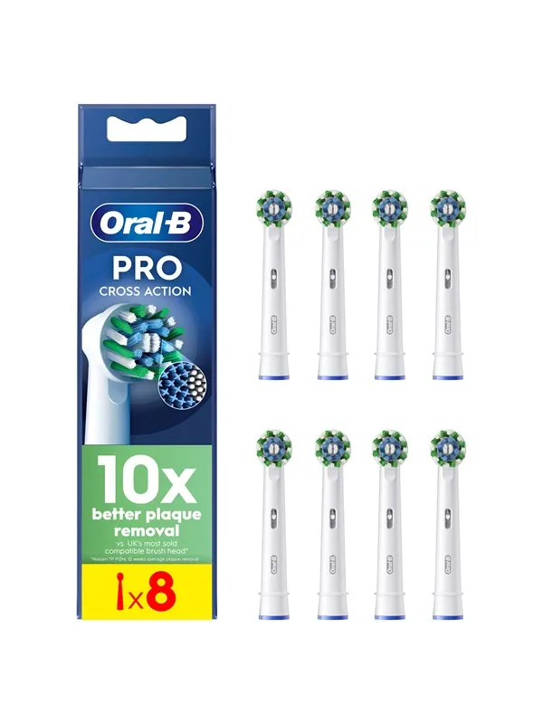 Oral-B Børstehoder Cross Action 8 pcs