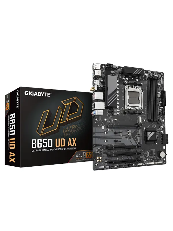 GIGABYTE B650 UD AX Hovedkort - AMD B650 - AMD AM5 socket - DDR5 RAM - ATX
