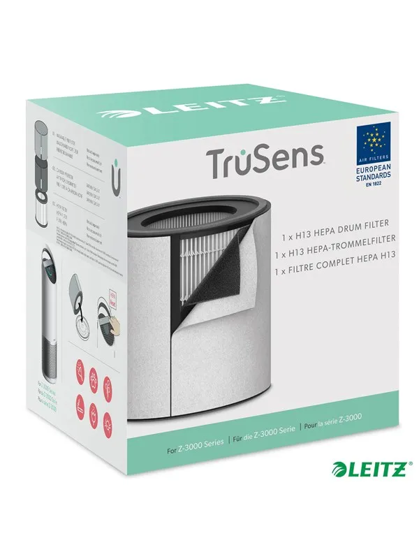 Leitz Erstatnings 3-i-1 H13 HEPA-filter for TruSens Z-3000 stor luftrenser