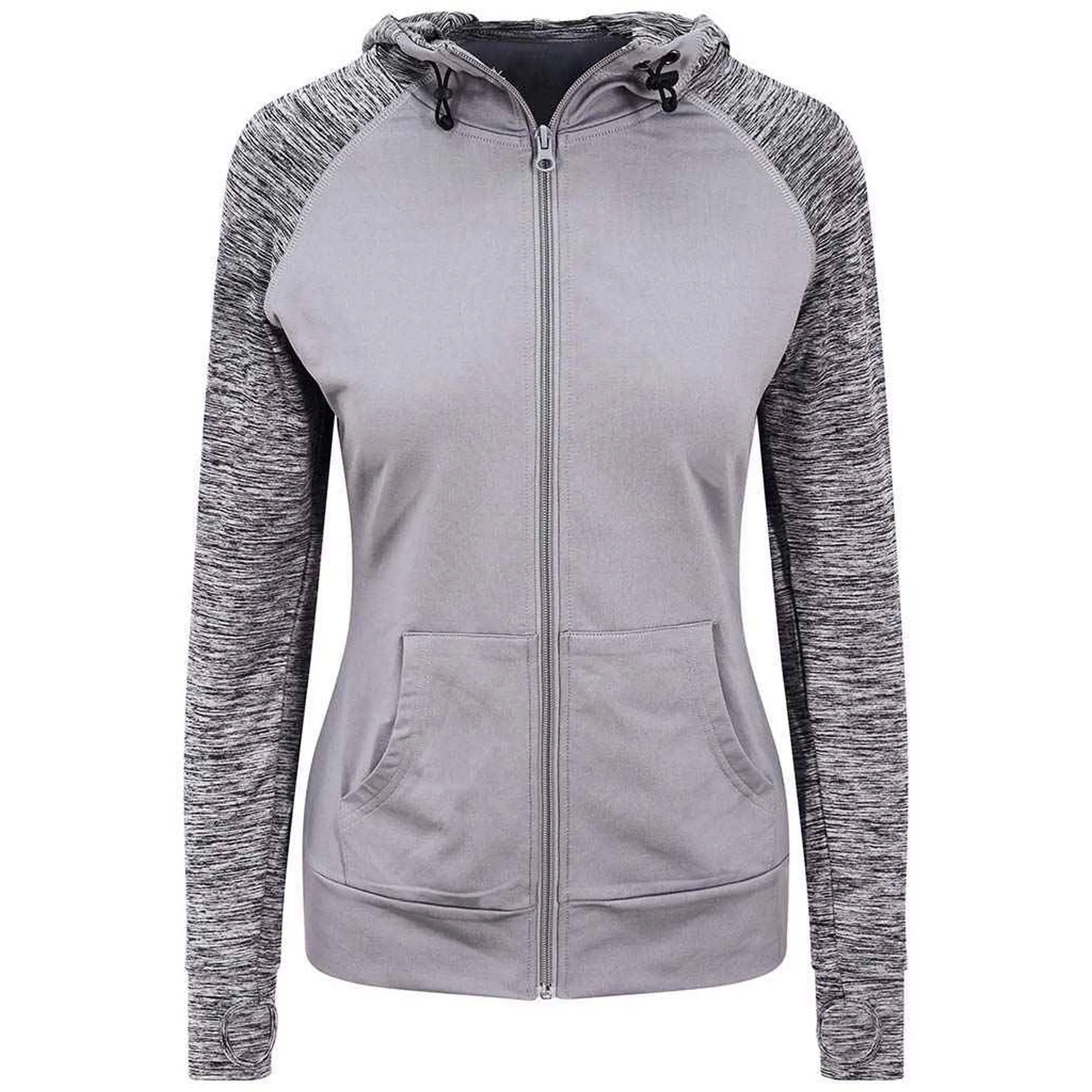 AWDis Cool Womens/Ladies Zoodie Contrast Full Zip Hoodie