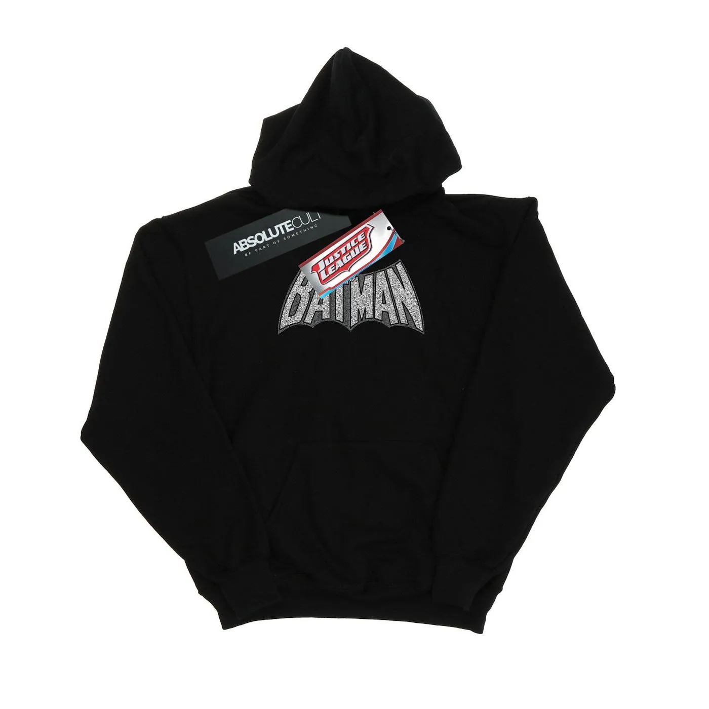 DC Comics Mens Batman Retro Crackle Logo Hoodie