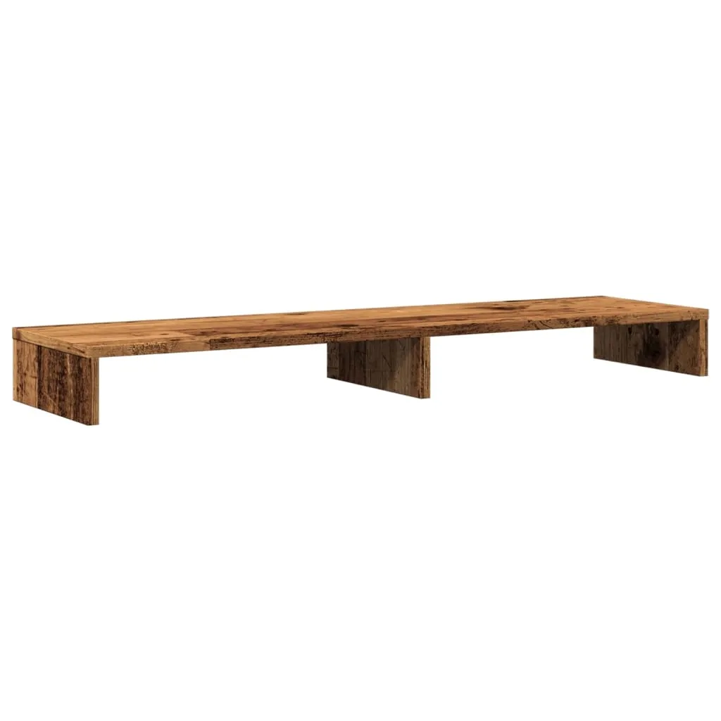 vidaXL Skjermhylle gammelt tre 100x27x10 cm konstruert tre