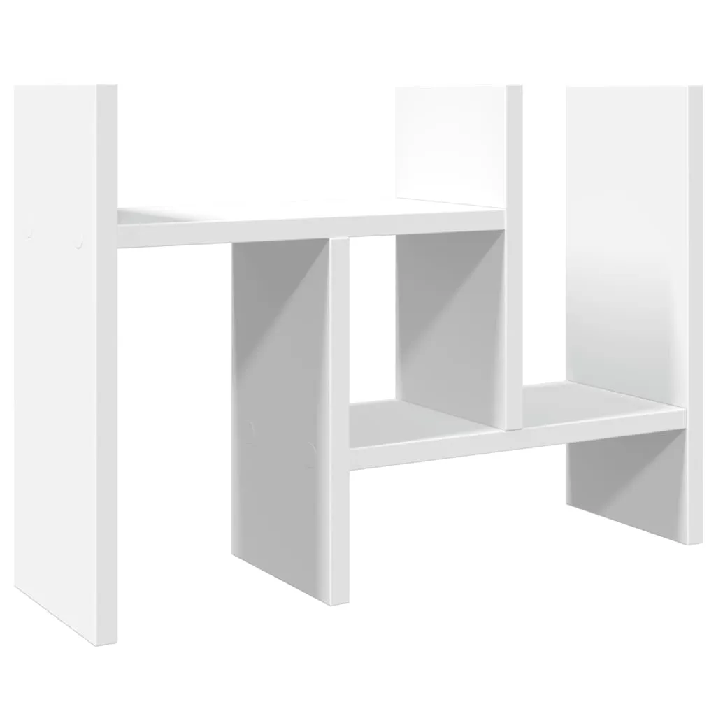 vidaXL Hylle til skrivebord hvit 34,5x15,5x35,5 cm konstruert tre