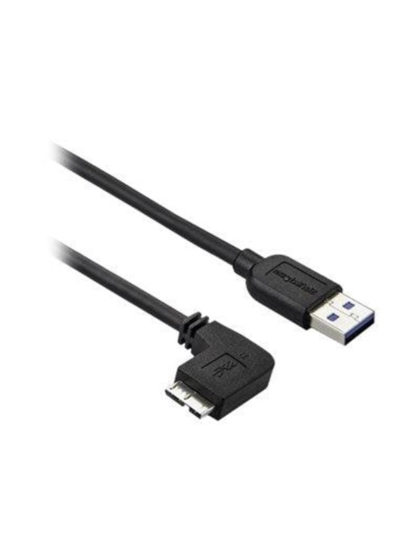 StarTech.com 3ft Slim Left-Angle Micro USB 3.0 Cable - M/M - USB 3.1 Gen 1 - USB cable - 1 m