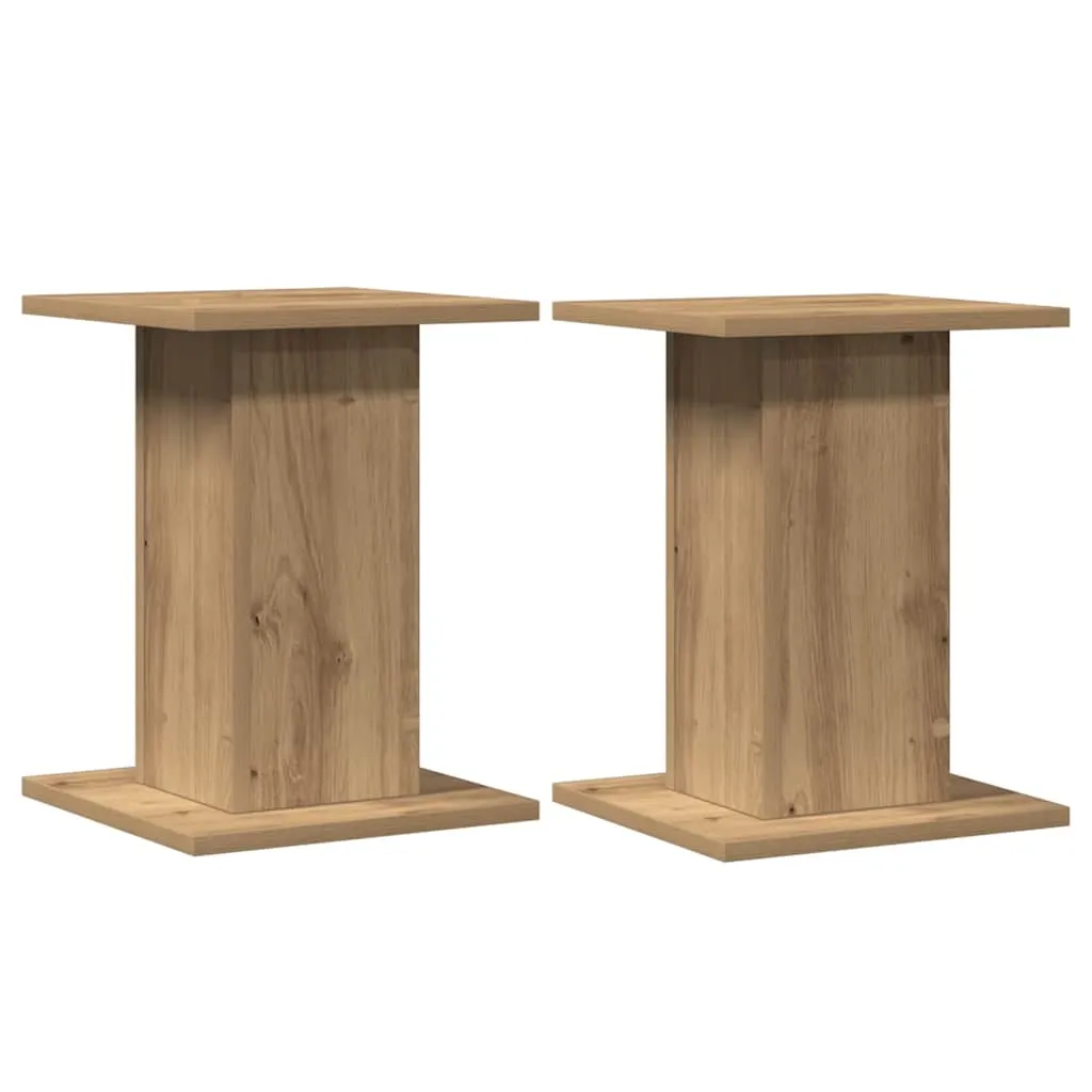 vidaXL Høyttalerstativ 2 stk artisan eik 30x30x40 cm konstruert tre