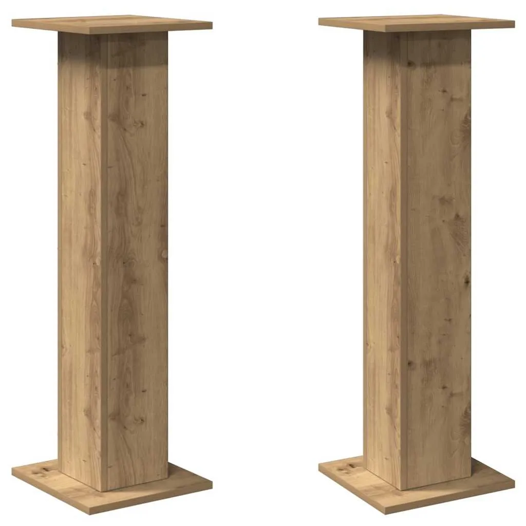 vidaXL Høyttalerstativ 2 stk artisan eik 30x30x95 cm konstruert tre