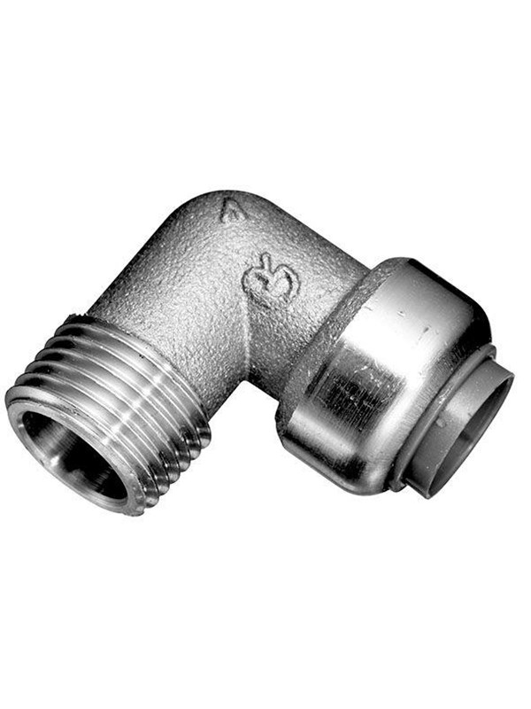 Roth male elbow 90° push-fit 22 mm x 3/4"