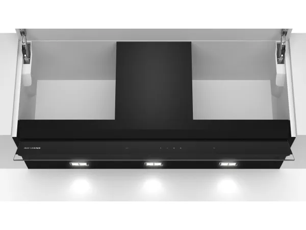 Siemens iQ500 Integrert boksvifte - 90 cm - klart glass med svart trykk