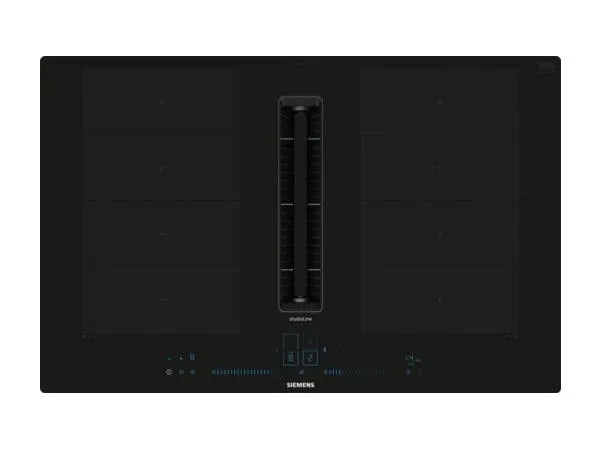 Siemens iQ700 EX807NX68E, Svart, Innebygget, 80 cm, Sonebasert induksjon, Glass-keramikk, 4 zone(s)