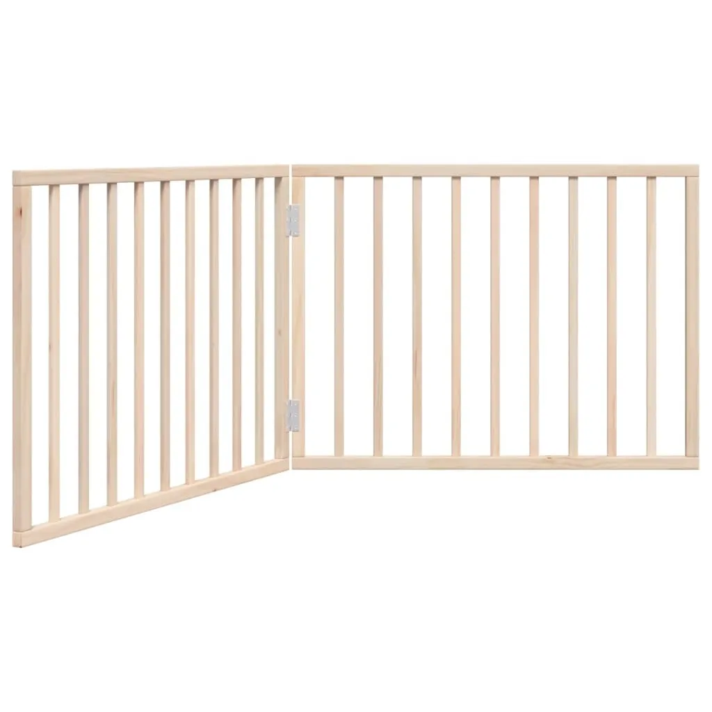 vidaXL Hundegrind sammenleggbar 2 paneler 160 cm poppeltre