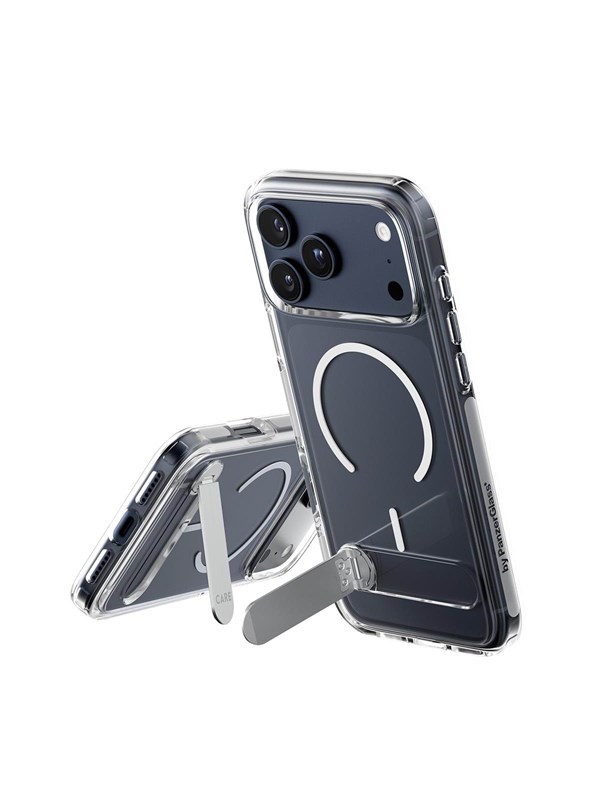 CARE by PanzerGlass Feature Case Transparent w. Kickstand & MagSafe iPhone 17 Pro Max