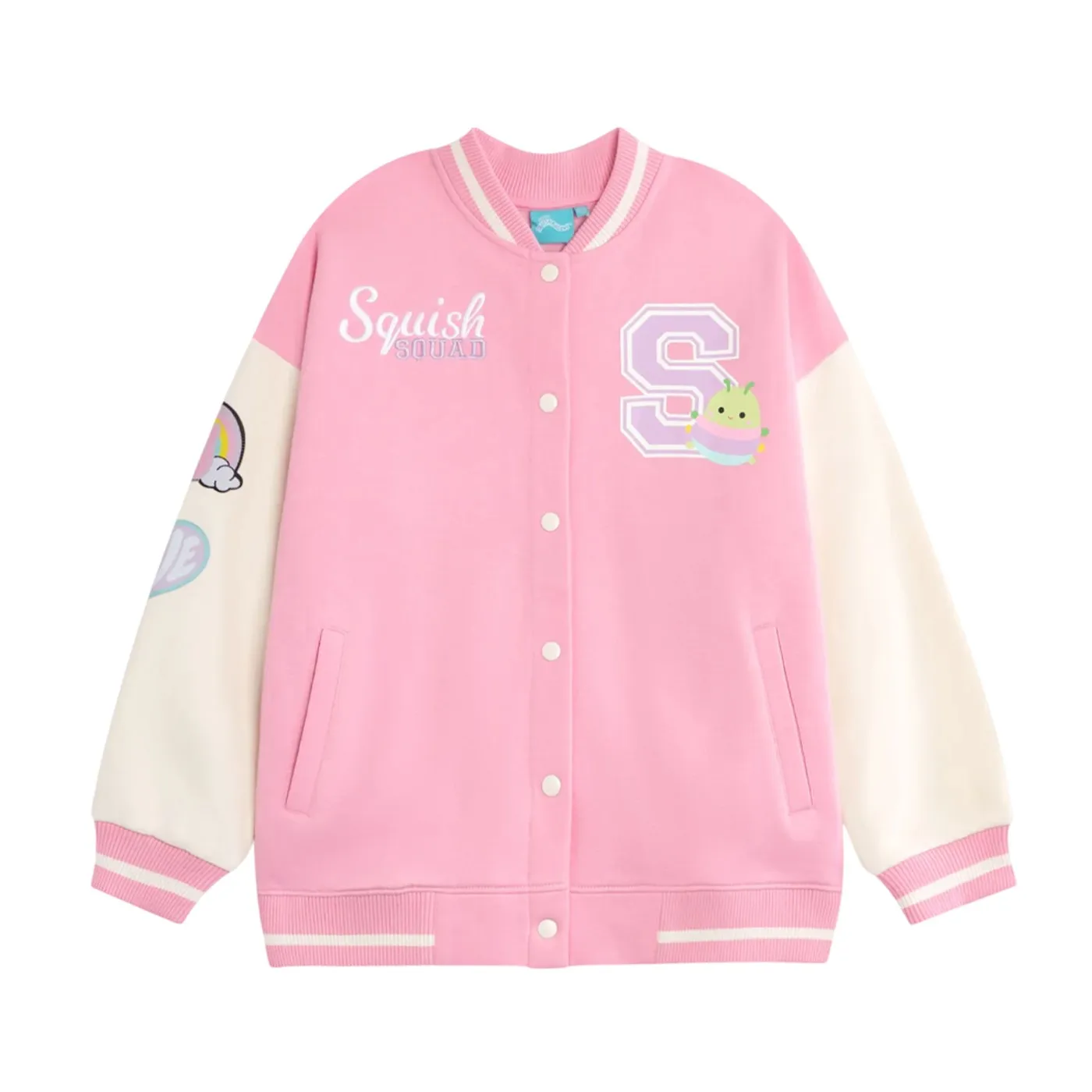 Squishmallows Girls Squish Squad Varsity Jacket