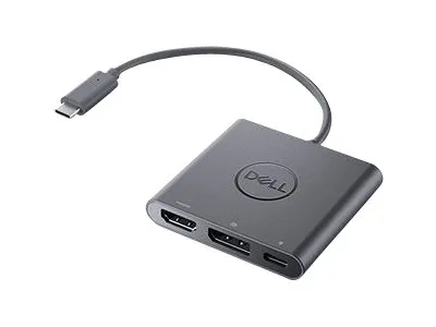 Dell Adapter USB-C to HDMI/DP with Power Pass-Through - Video adapter - USB-C hann til HDMI, DisplayPort, USB-C (kun strøm) hunn - 18 cm - 4K-støtt...