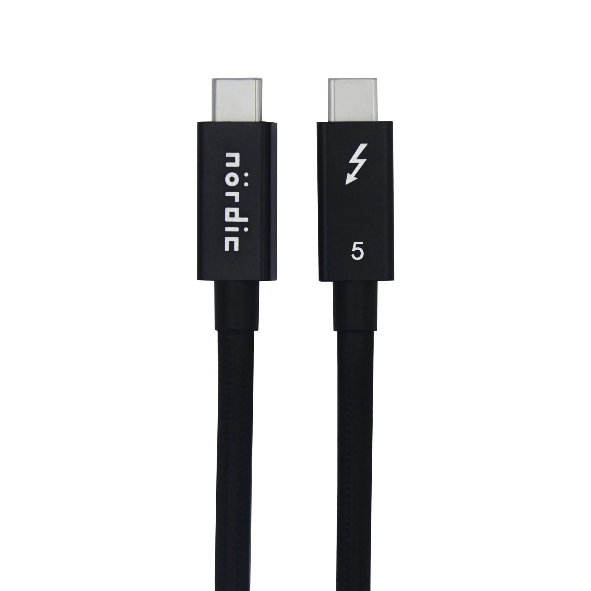 NÖRDIC 1,5m Thunderbolt 5 kabel 80Gbps dataoverføring 240W lading 120Gbps båndbredde 16K60Hz 8K60Hz 4K540Hz