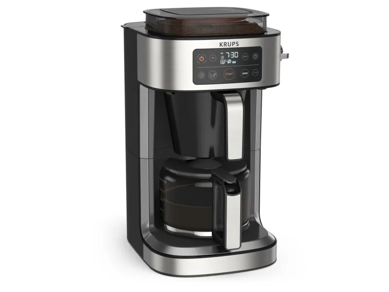 Krups Aroma Partner KM760D, Kaffebrygger (drypp), Malt kaffe, Svart, Sølv