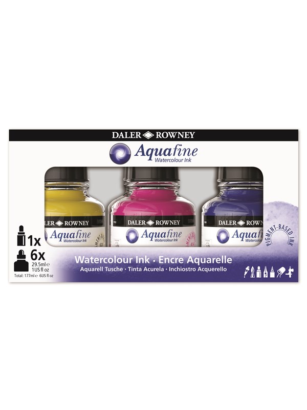 Daler-Rowney Aquafine Intro Ink Set 6x29.5 ml