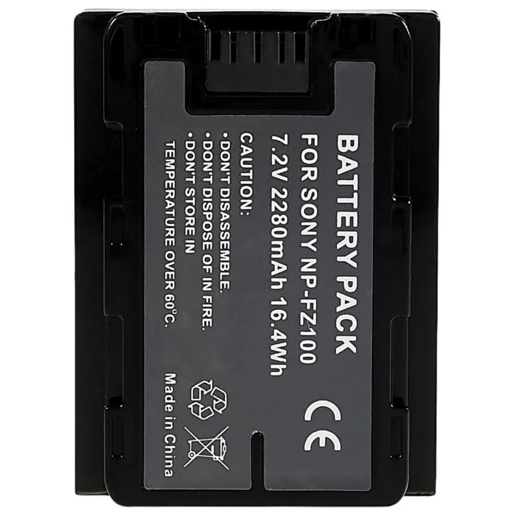 NP - FZ100 batteri til Sony A7M3/A7R3/A7R111/ILCE - 9/A6600/A9M2 osv