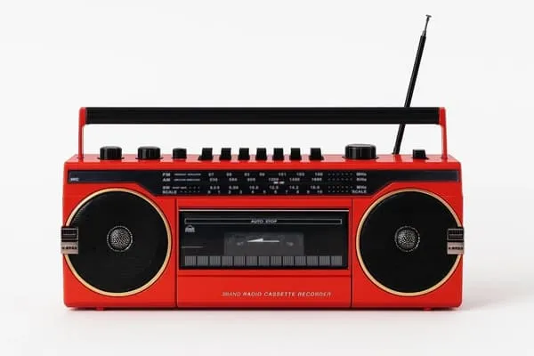 Studio 57 FM og Bluetooth-kassettspiller, rød