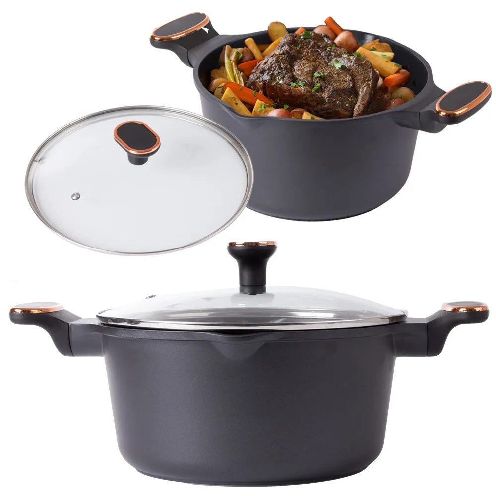 5L Kasserolle med lokk - Non-stick belegg - Induksjonstopp