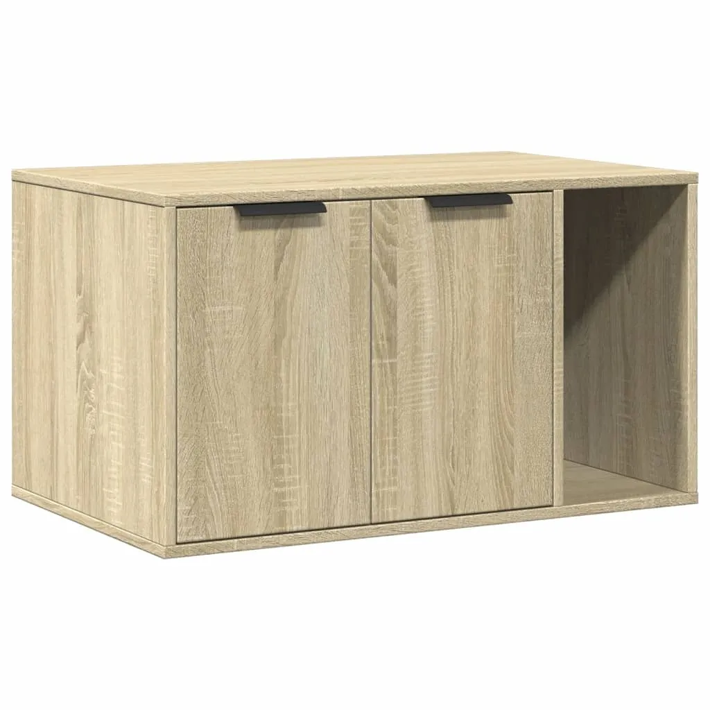 vidaXL Skap til kattetoalett sonoma eik 80x50x45 cm konstruert tre