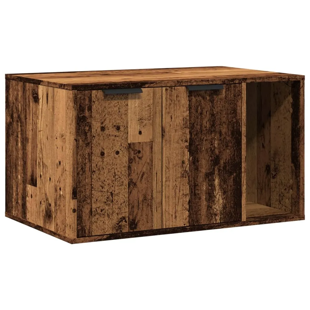 vidaXL Skap til kattetoalett gammelt tre 80x50x45 cm konstruert tre