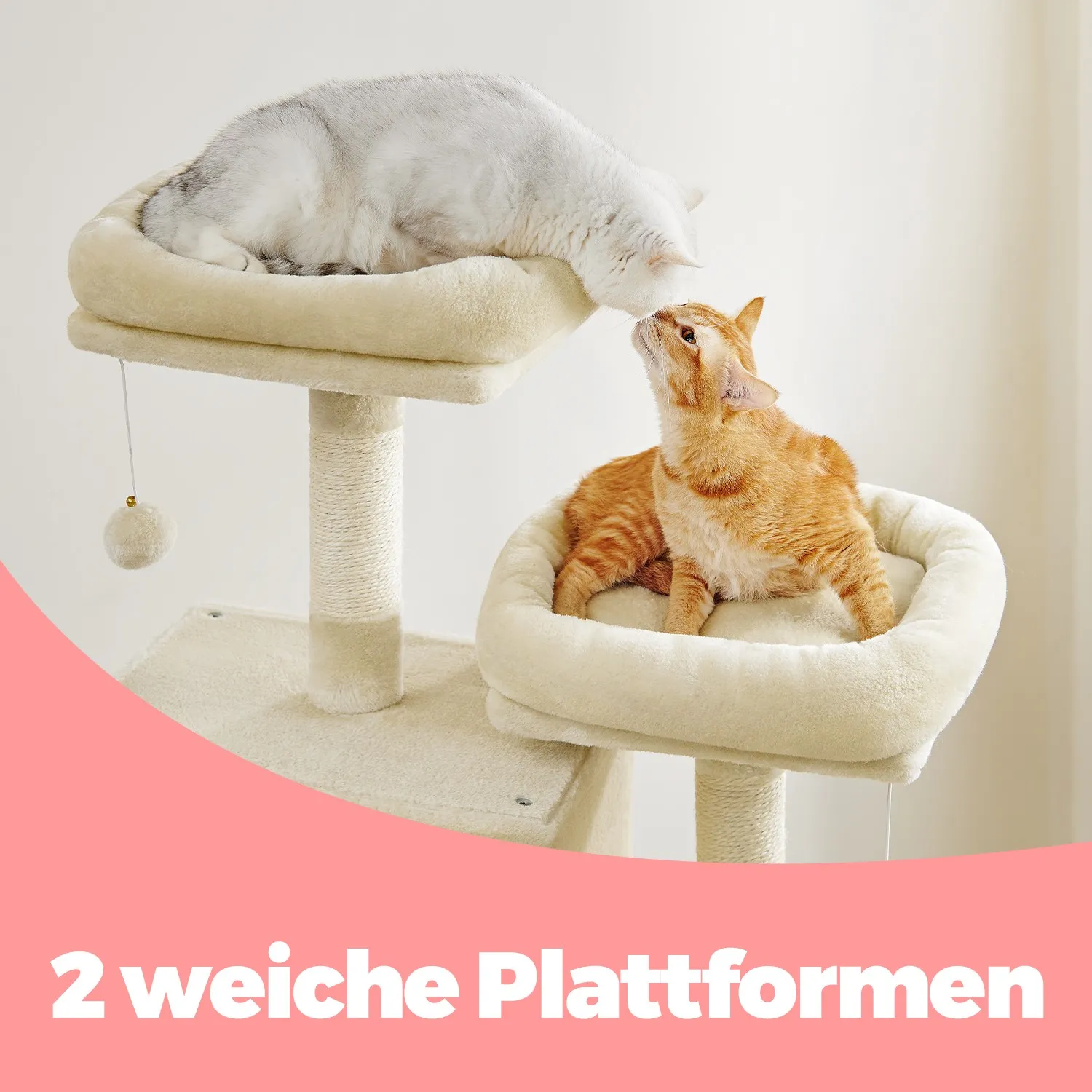 Kattetre, 60x50x206 cm, Beige