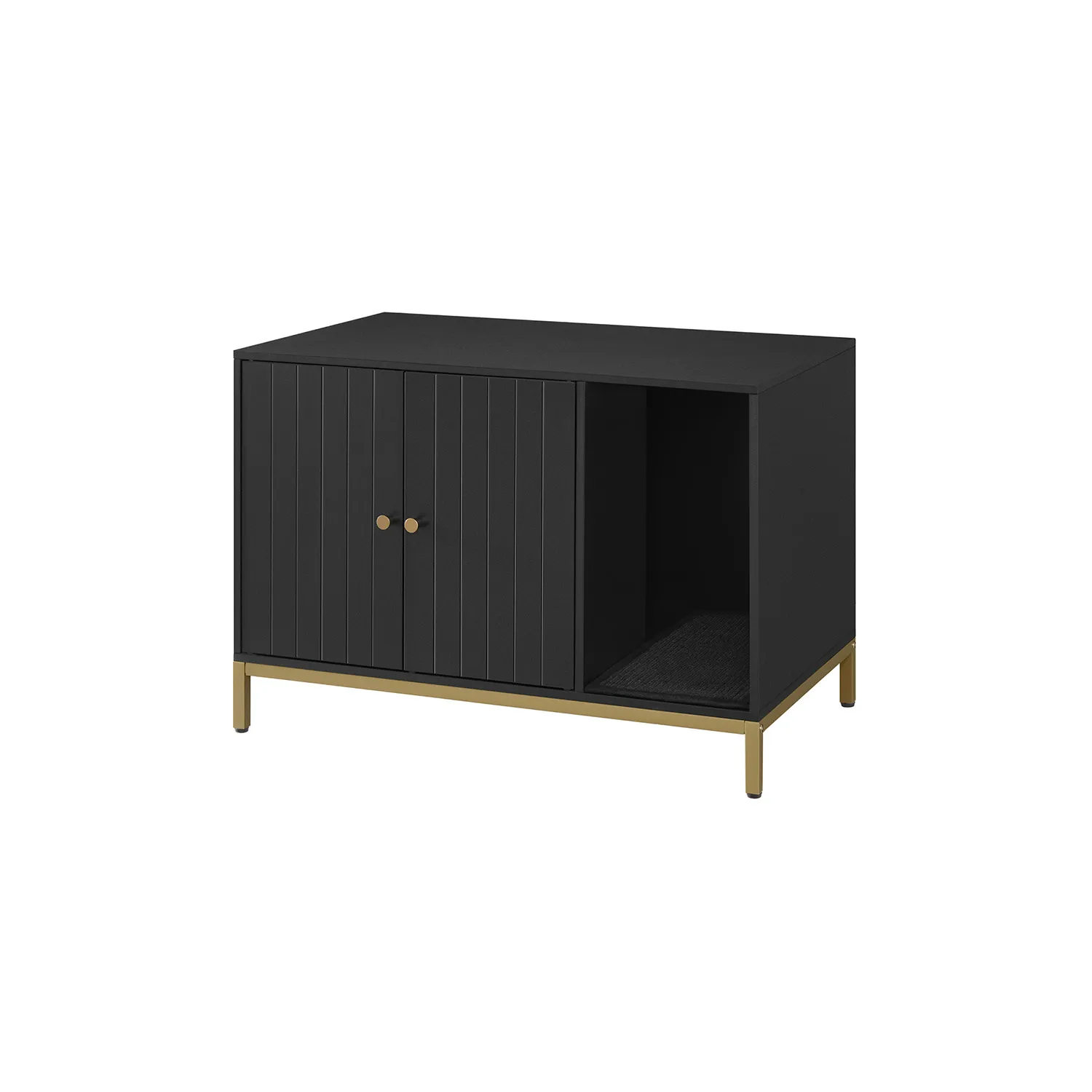 Kattetoalett skap, 80x50x55 cm, Svart