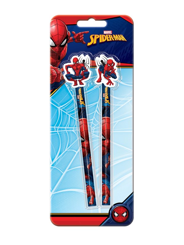Euromic SPIDERMAN 2-pack pencils w/eraser toppers