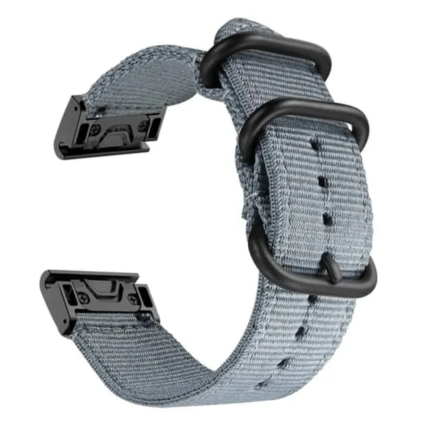 26 mm klokkerem i nylon for Garmin-klokke - Grå