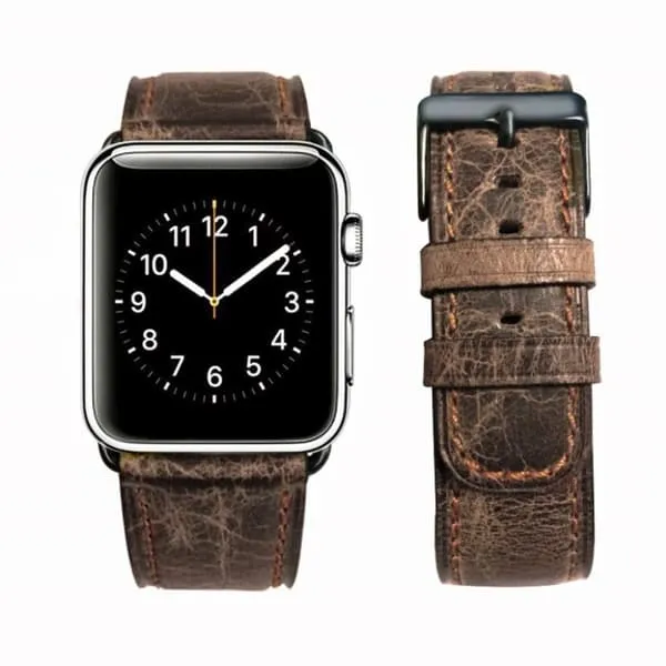 Apple Watch Series 4 40mm ekte skinn klokke band - Kaffe
