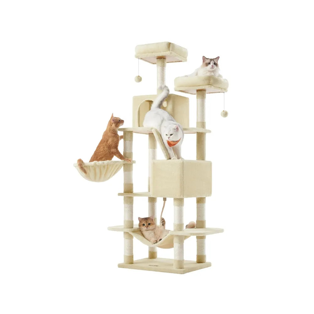 Kattetre, 55x45x168 cm, Beige