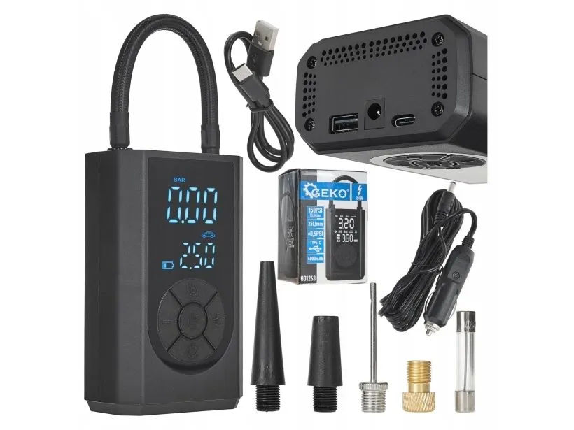 Sykkel-/bilkompressor 4000mAh 84W (30)