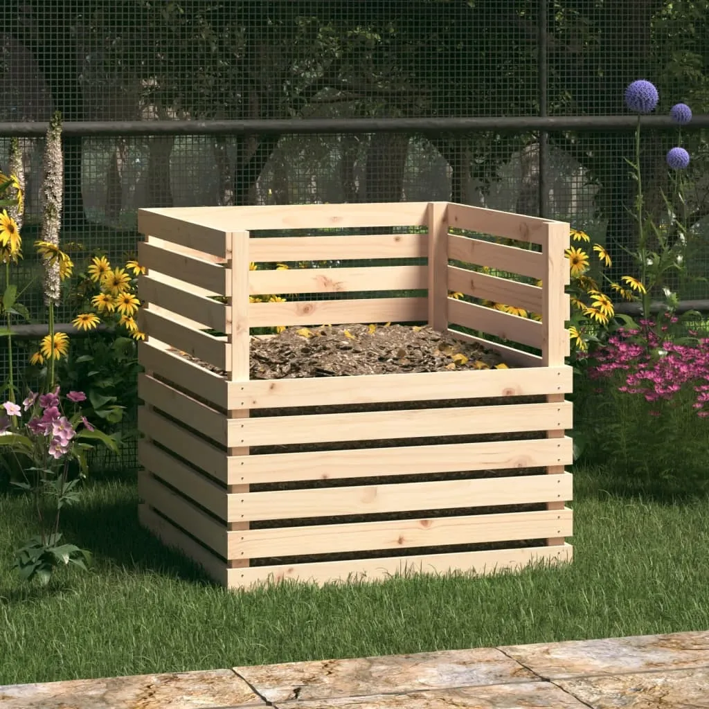 vidaXL Kompostkasse 80x80x78 cm heltre furu