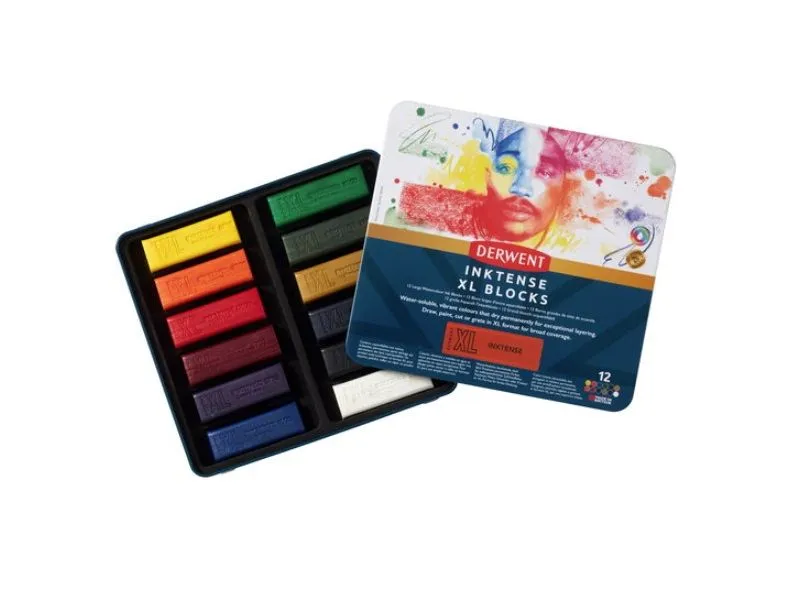 Derwent XL Inktense Blocks 12 stk tin