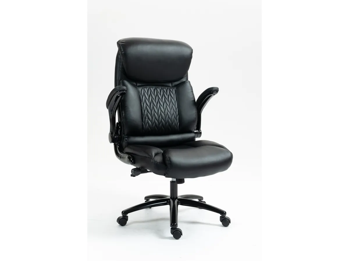 Activejet YK7406-1 BK, Polstret Sete, Polstret Rygg, Sort, Sort, Lær, Polyuretan (PU), Skum