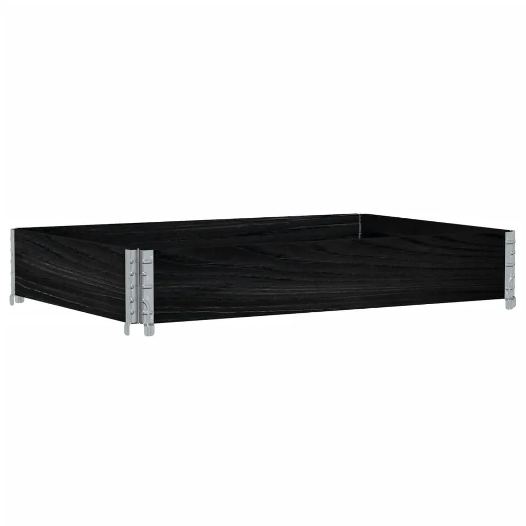 vidaXL Pallekarmer svart 120x80 cm heltre furu