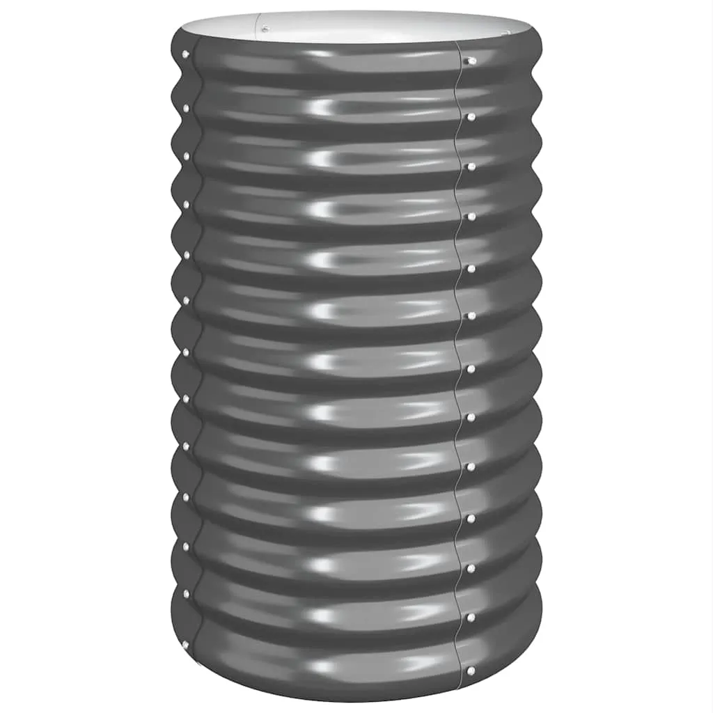 vidaXL Plantekasse galvanisert stål 40x40x68 cm antrasitt