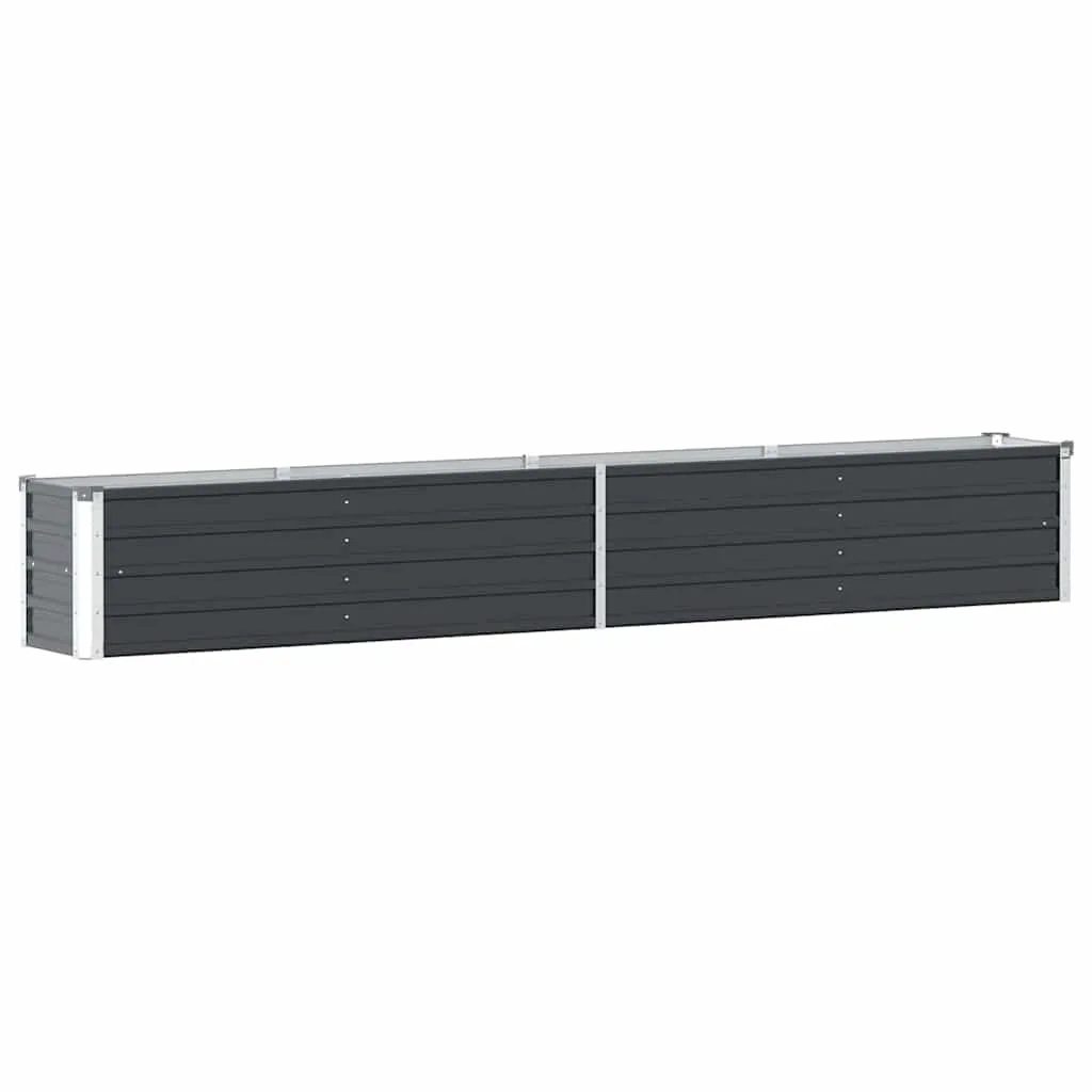 vidaXL Høybed galvanisert stål 320x40x45 cm antrasitt