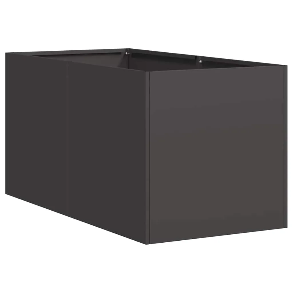 vidaXL Plantekasse svart 40x80x40 cm kaldvalset stål