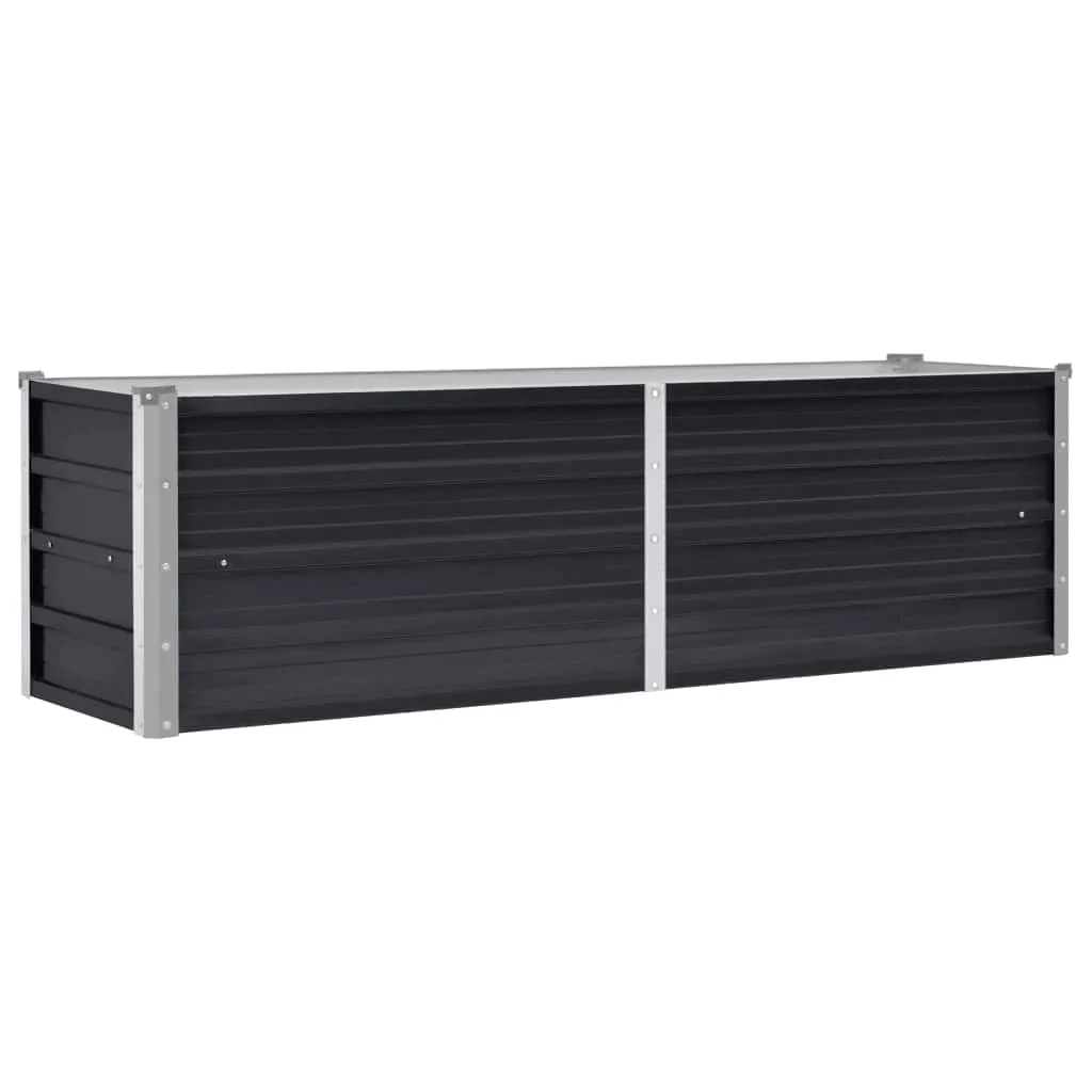 vidaXL Høybed antrasitt 160x40x45 cm galvanisert stål