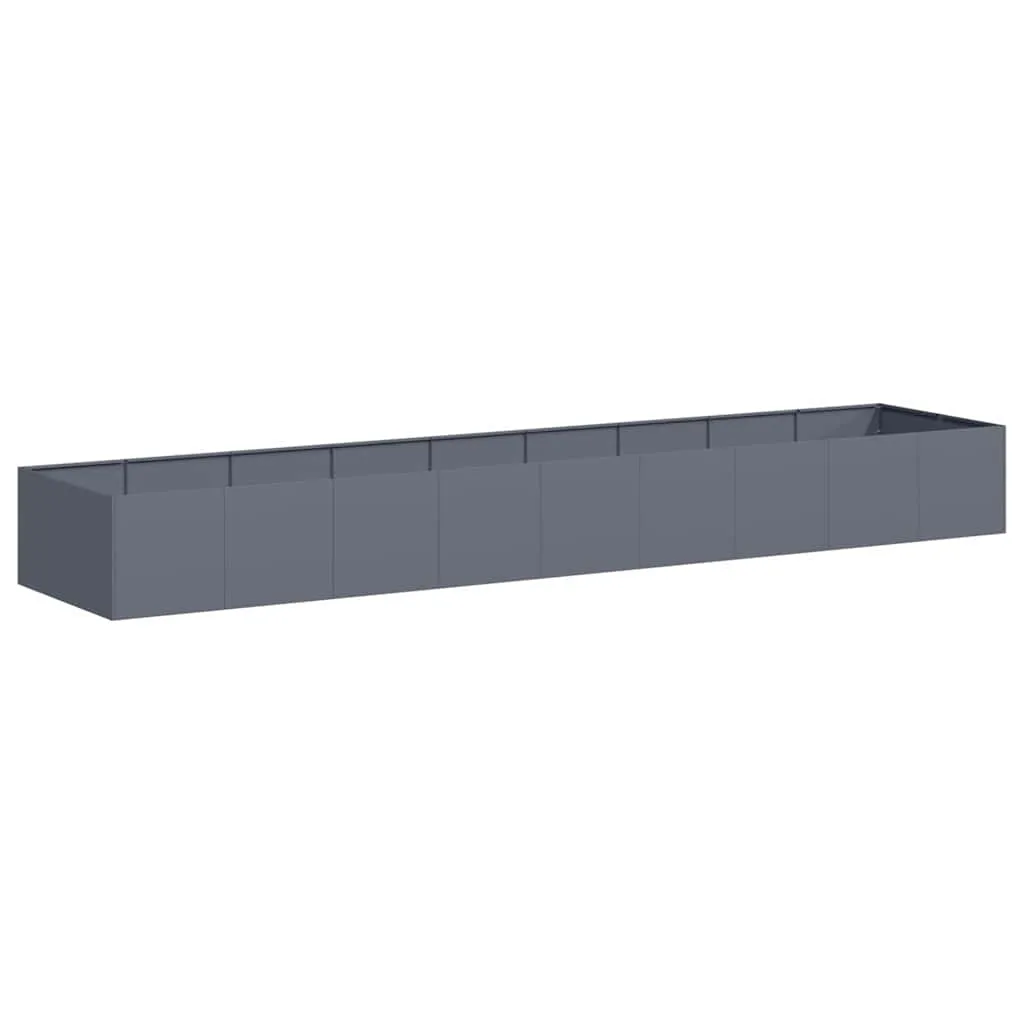 vidaXL Plantekasse antrasitt 360x80x40 cm stål