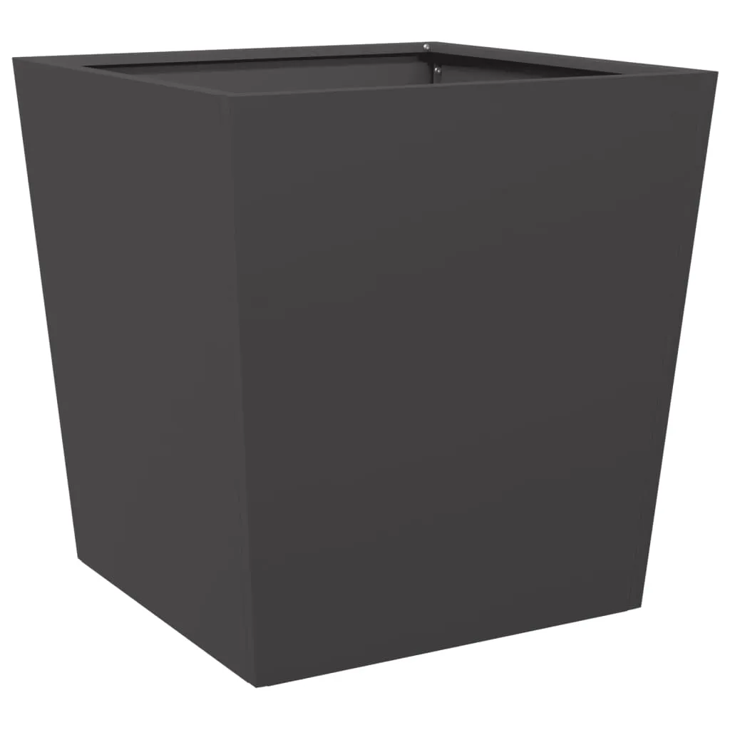 vidaXL Plantekasse svart 50x50x50 cm cortenstål