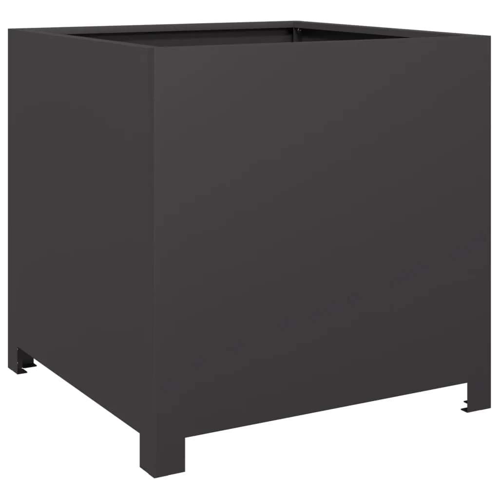 vidaXL Plantekasse svart 50x50x50 cm cortenstål