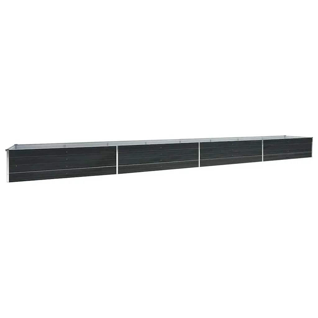 vidaXL Høybed galvanisert stål 600x80x45 cm antrasitt